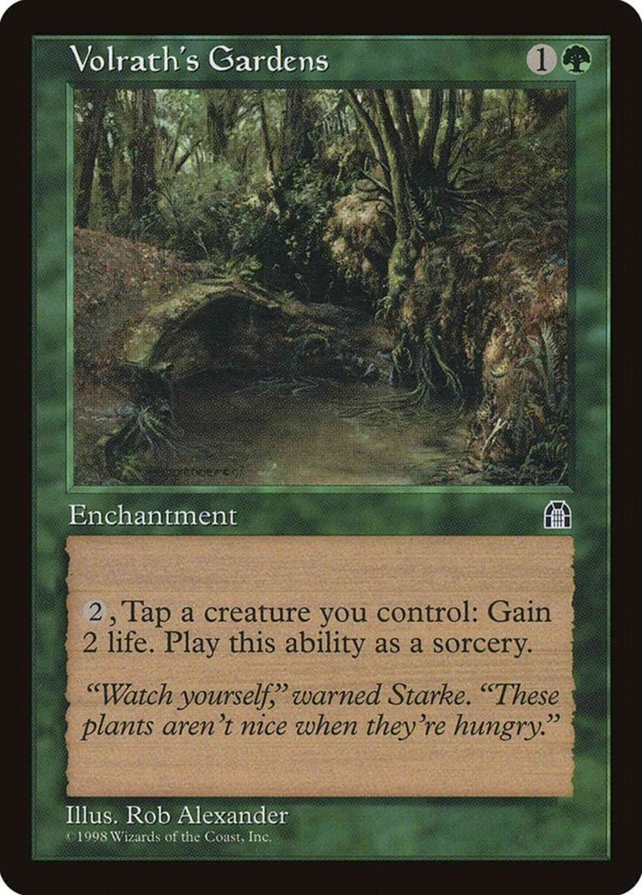 Volrath's Gardens (LP-NM) ~ Rare from Stronghold #124 MTG