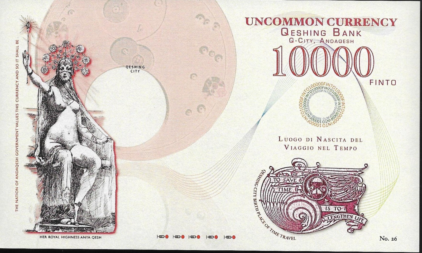 2014 ANDAQESH 10000 FINTO - Limited Private Fantasy Issue - Nude Queen A. Qesh
