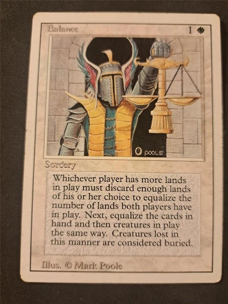 Balance (MP) ~ Rare from Revised Edition #3 MTG