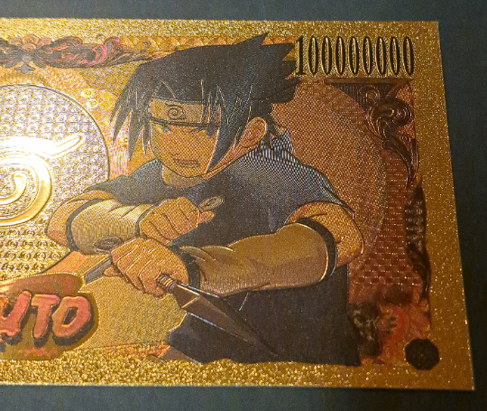 SASUKE UCHIHA - Japanese Anime; .9999 GOLD Billion Yen; With display holder