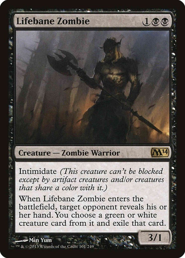 Lifebane Zombie (LP-NM) ~ Rare from Magic 2014 #101 MTG