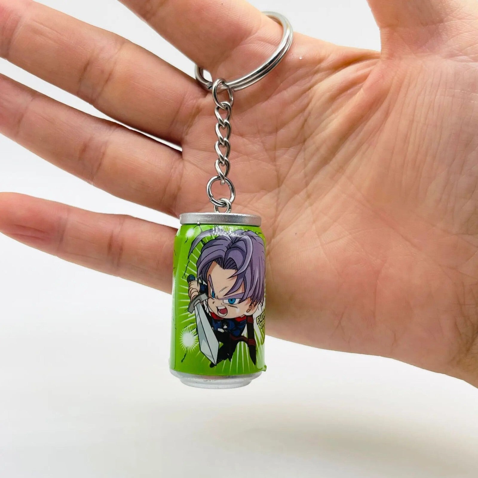 FUTURE TRUNKS Dragon Ball Z Keychain, Back Pack or Phone clip, New Mini Pop Can