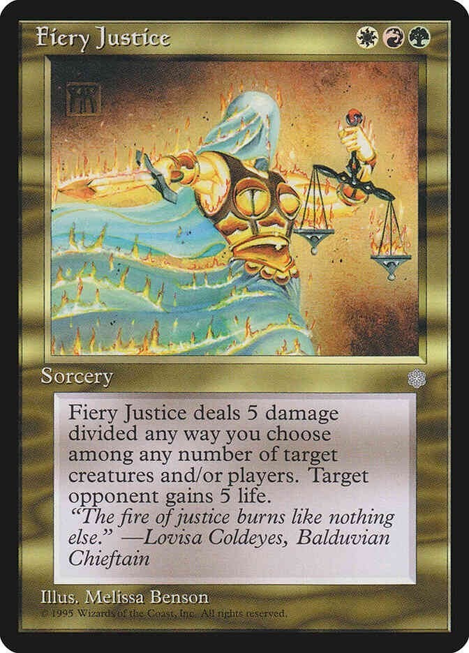 Fiery Justice (LP) ~ Rare from Ice Age #288 MTG