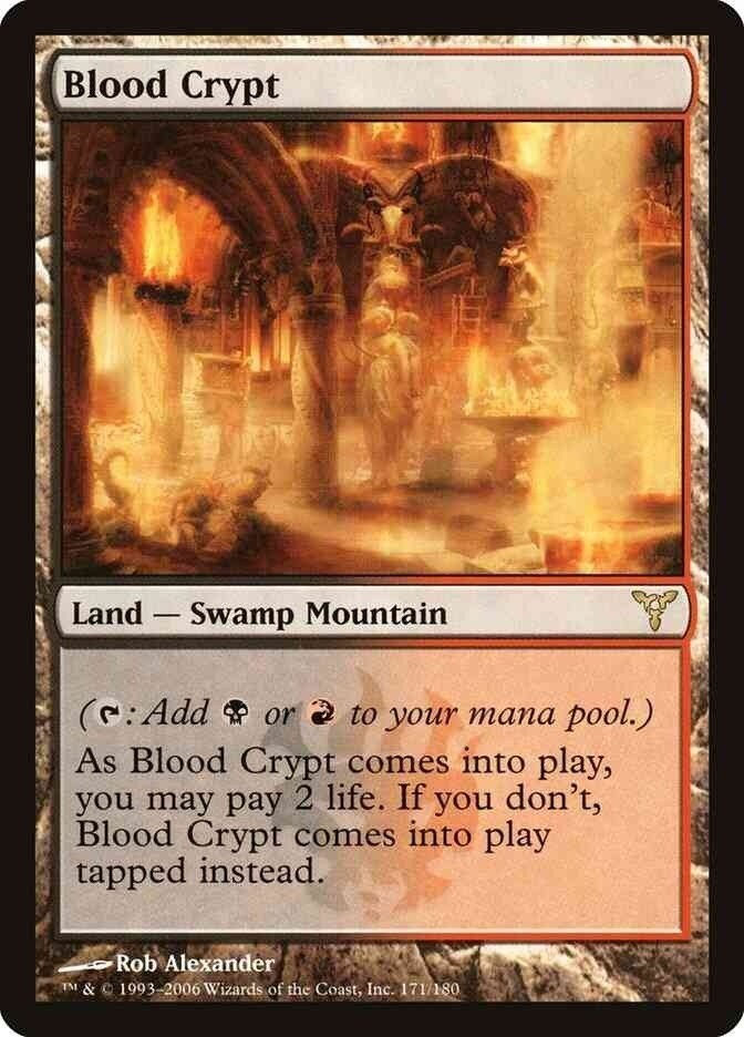 Blood Crypt (LP-NM) ~ Rare from Disension #171 MTG