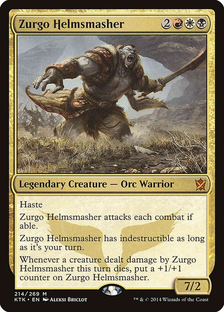 Zurgo Helmsmasher (LP-NM) ~ Rare from Khans of Tarkir #214 MTG