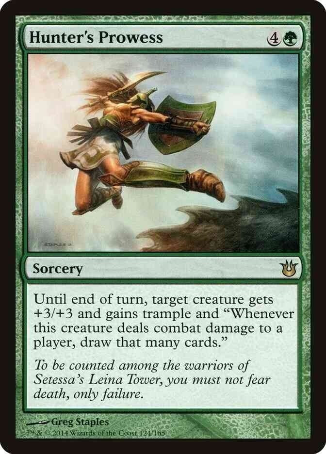 Hunter's Prowess (LP-NM) ~ Rare from Born of the Gods #124 MTG