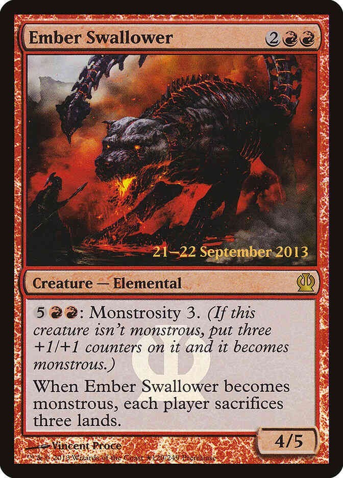 MTG Ember Swallower Foil - Theros Prerelease Promo