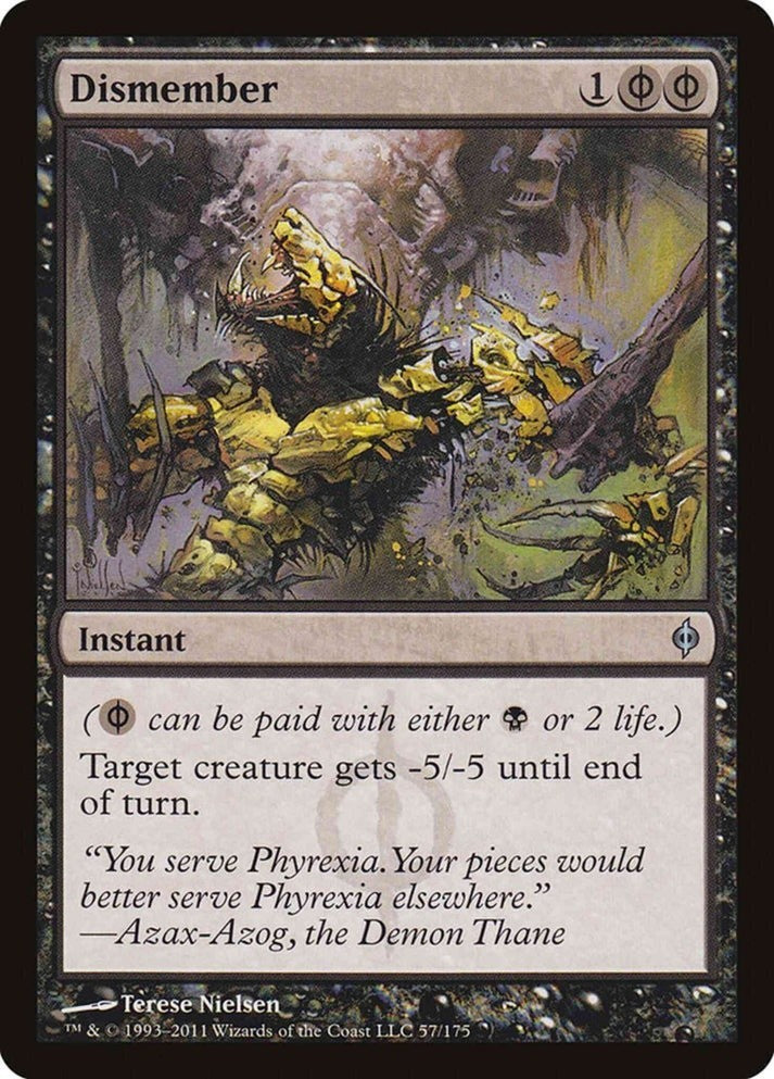 Dismember (LP-NM) ~ from New Phyrexia #57 MTG