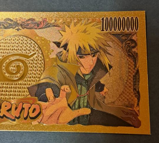 MINATO NAMIKAZ - Japanese Anime; .9999 GOLD Billion Yen; With display holder
