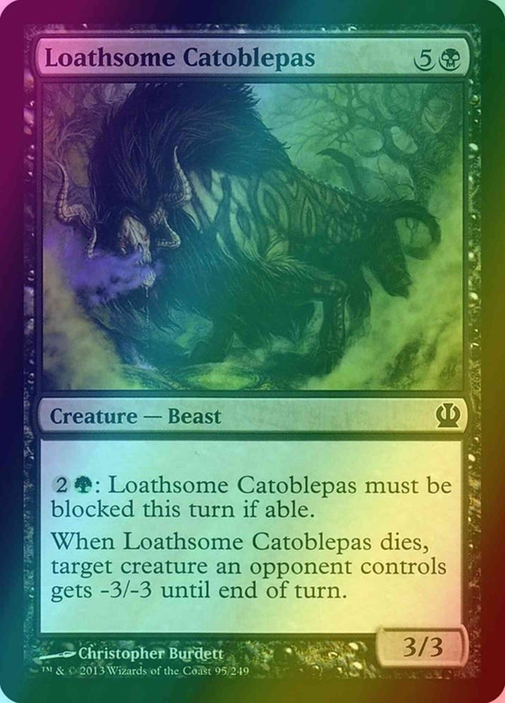 Loathsome Catoblepas FOIL #95 (LP-NM) C from Theros MTG 2013