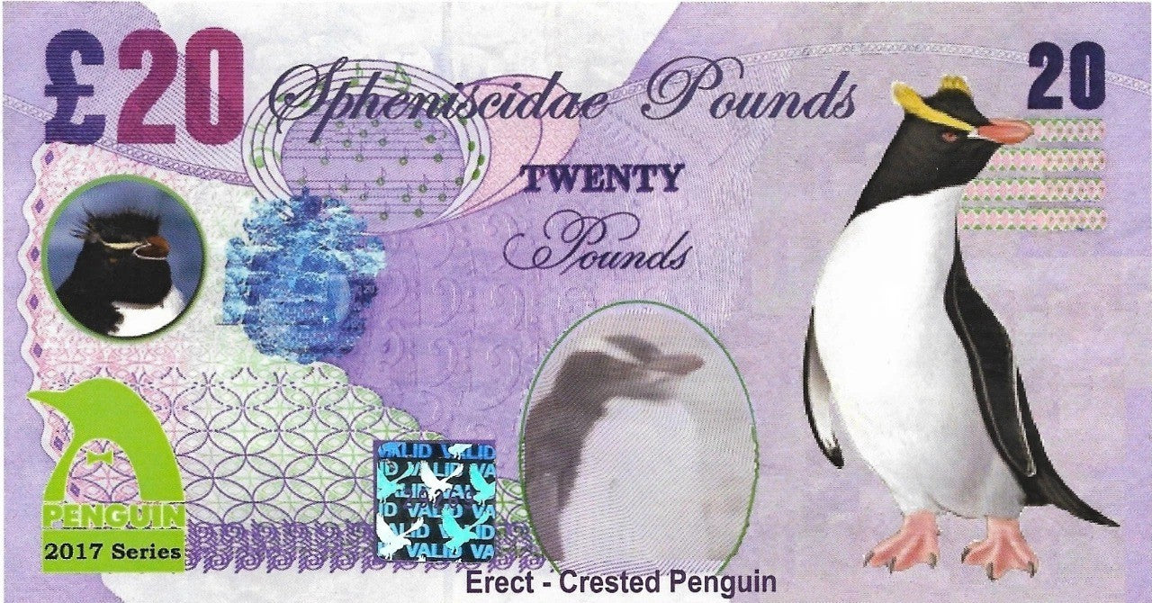 2017 Penguin Series; All 17 PENGUIN Fantasy notes; 20 Spheniscidae Pounds