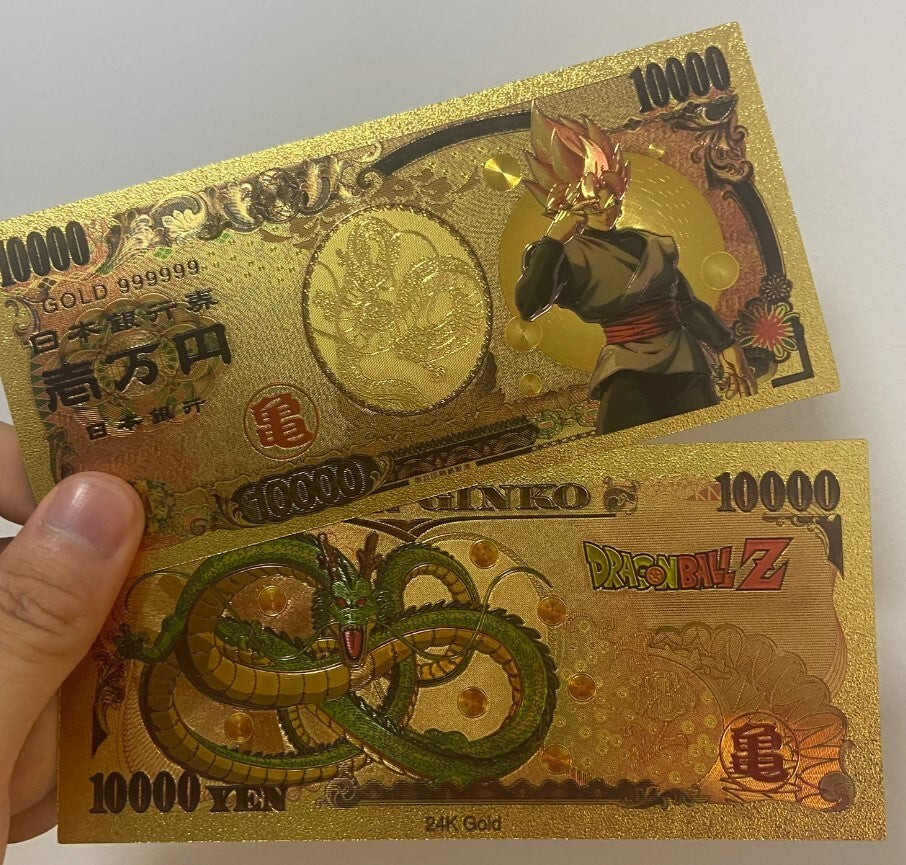 GOKU BLACK - Japanese Anime; .9999 GOLD Yen; With display holder