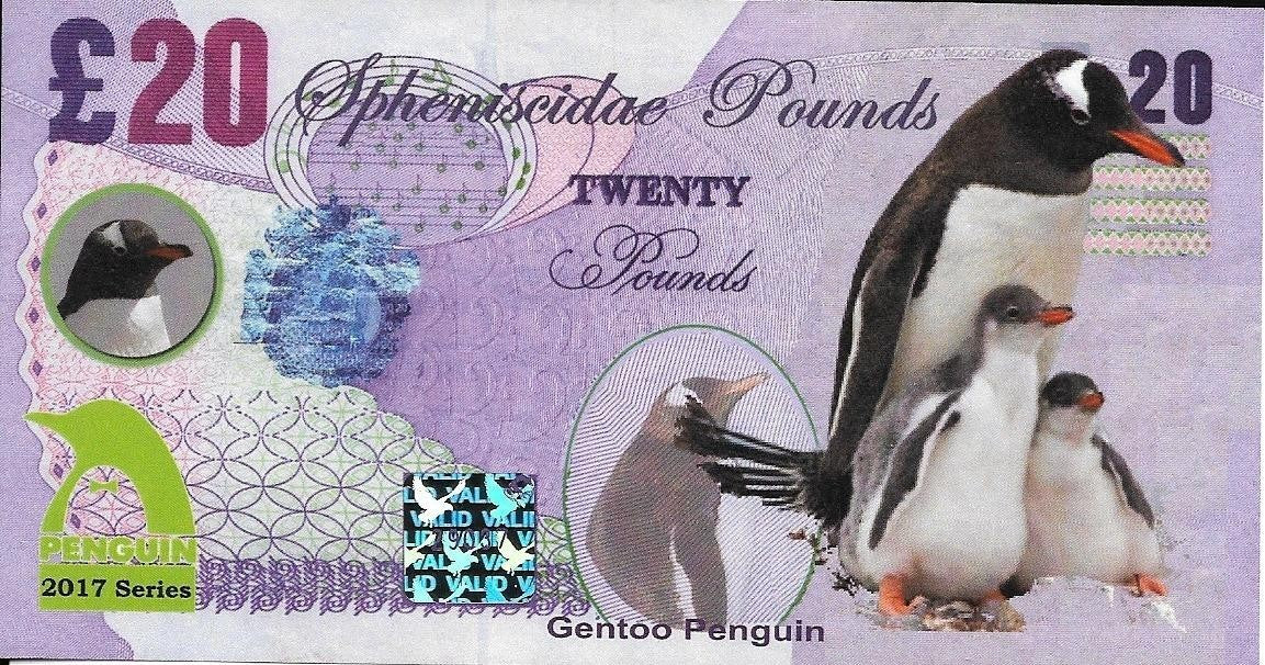 2017 Penguin Series; All 17 PENGUIN Fantasy notes; 20 Spheniscidae Pounds
