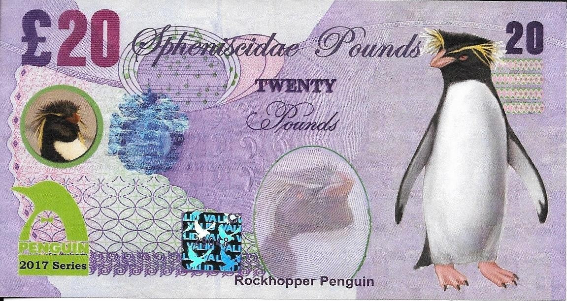 2017 Penguin Series; All 17 PENGUIN Fantasy notes; 20 Spheniscidae Pounds