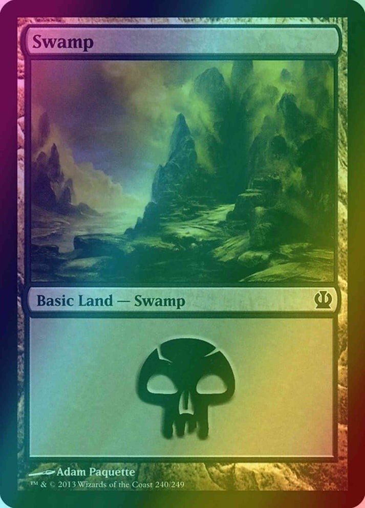 Swamp FOIL #240 (LP-NM) from Theros MTG 2013