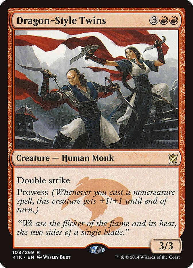 Dragon-Style Twins #108 (LP-NM) Rare from Khans of Tarkir MTG 2014
