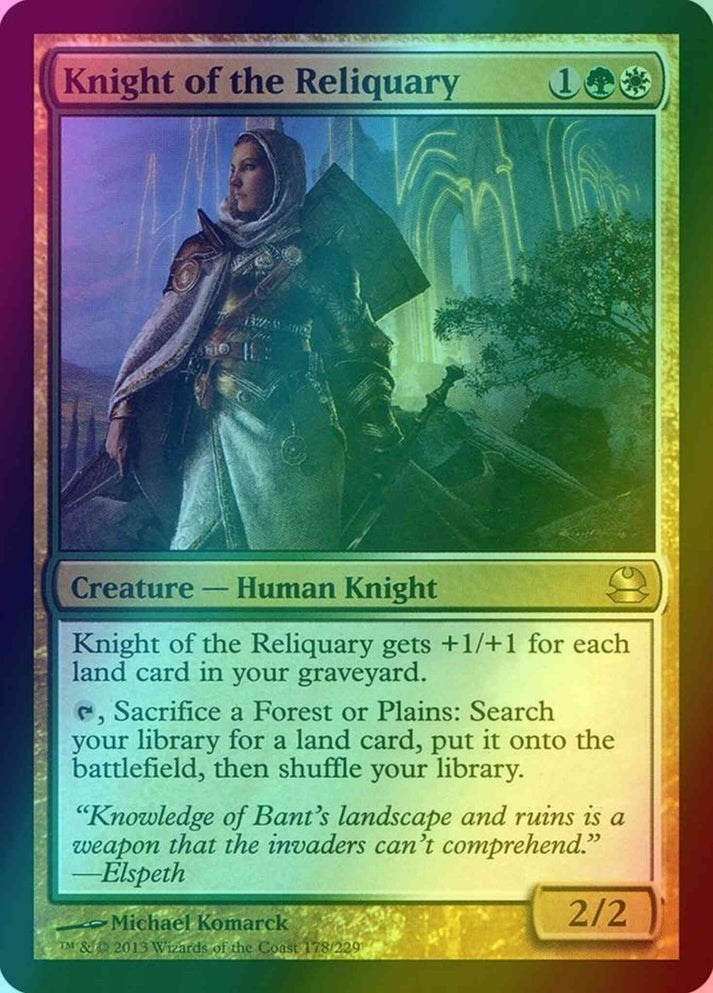 Knight of the Reliquary FOIL #178 (LP-NM) RARE from Modern Masters MTG 2013