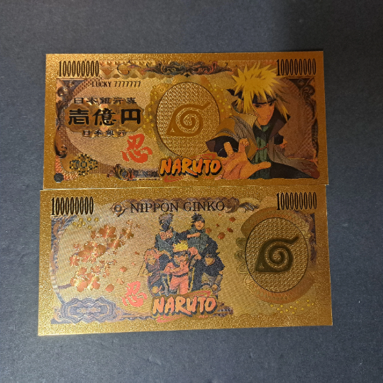 MINATO NAMIKAZ - Japanese Anime; .9999 GOLD Billion Yen; With display holder