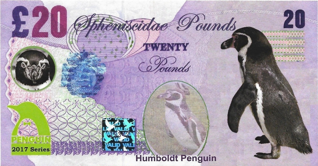 2017 Penguin Series; All 17 PENGUIN Fantasy notes; 20 Spheniscidae Pounds