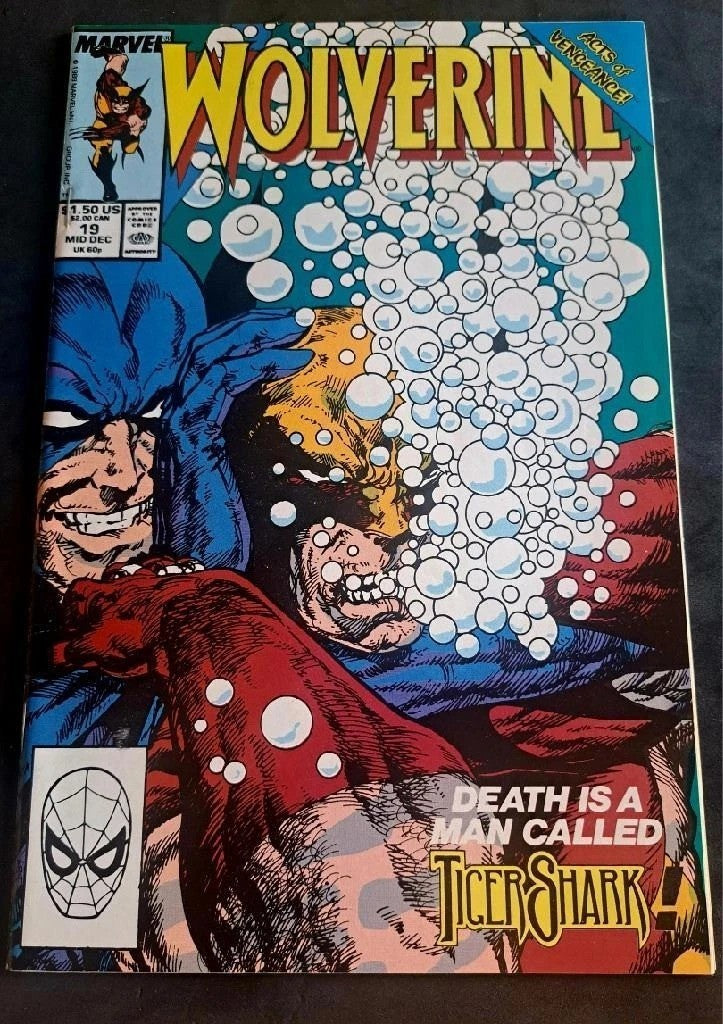 WOLVERINE ~ Vol. 2 #19 1989 ~ Direct Edition ~ (VF-NM ~ 9.0) ~ White Pages