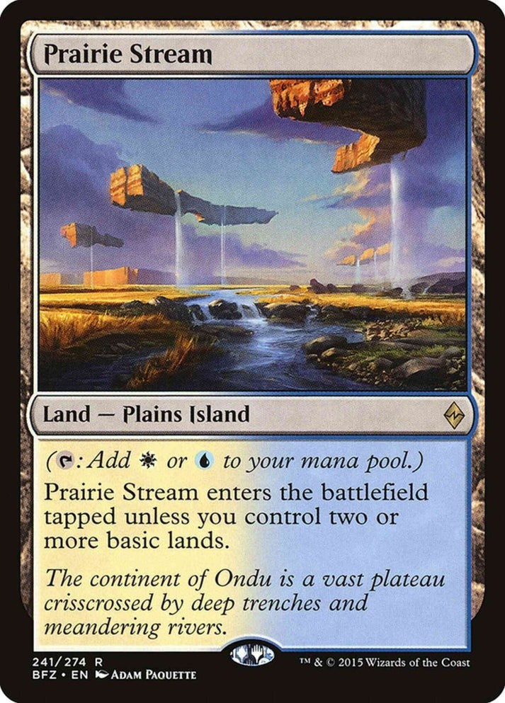 Prairie Stream (LP-NM) ~ Rare from Battle for Zendikar #241 MTG