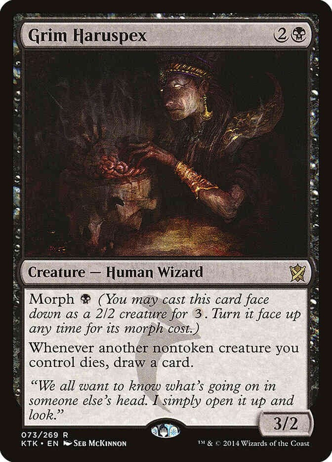 Grim Haruspex #73 (LP-NM) Rare from Khans of Tarkir MTG 2014