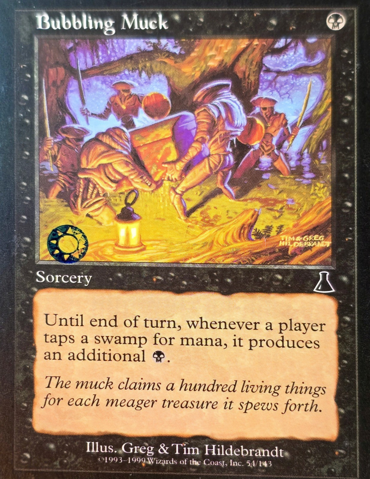 Bubbling Muck #54 NM Urza's Destiny (STAMPED 1999 Canadian Nationals) MTG