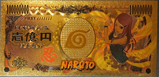 SAKURA HARUNO - Japanese Anime; .9999 GOLD Billion Yen; With display holder