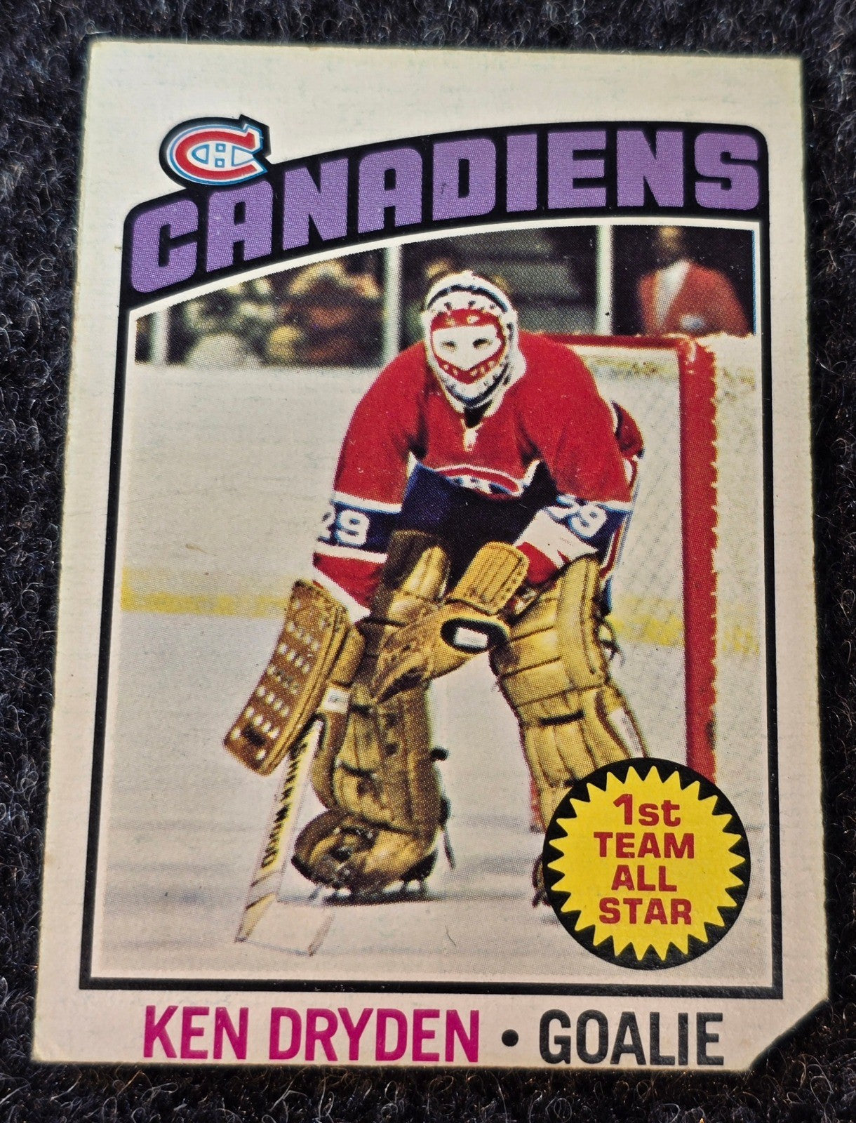 1976-77 O-Pee-Chee #200 Ken Dryden (EX+ with Corner Cut) Montreal Canadiens