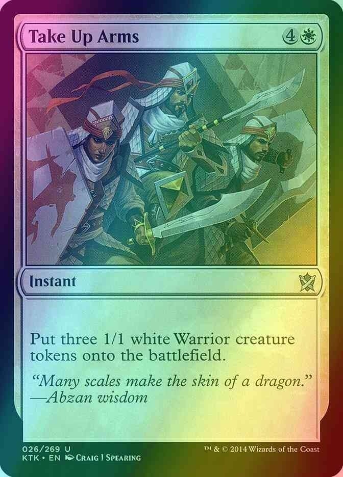 Take Up Arms FOIL (LP-NM) ~ Khans of Tarkir #26 MTG
