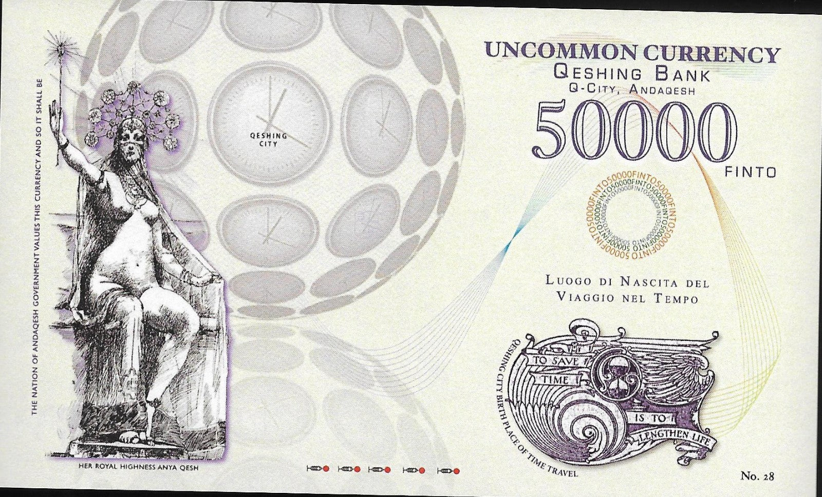 2014 ANDAQESH 50000 FINTO - Limited Private Fantasy Issue - Nude Queen A. Qesh