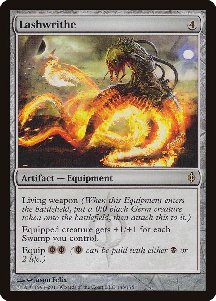 Lashwrithe (LP-NM) ~ Rare from New Phyrexia #143 MTG