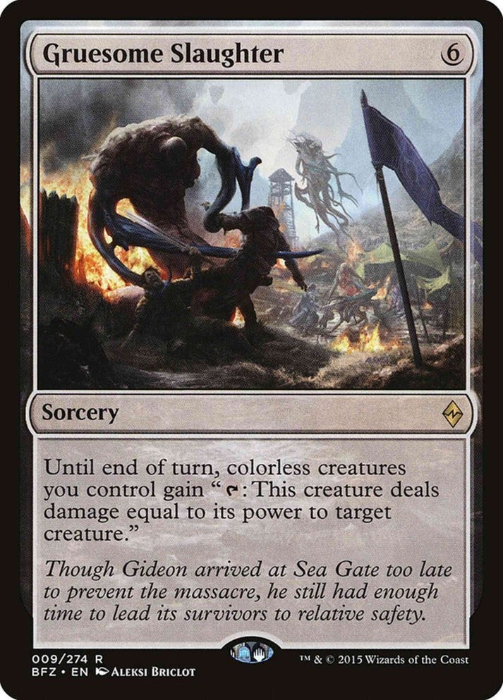 Gruesome Slaughter (LP-NM) ~ Rare from Battle for Zendikar #9 MTG