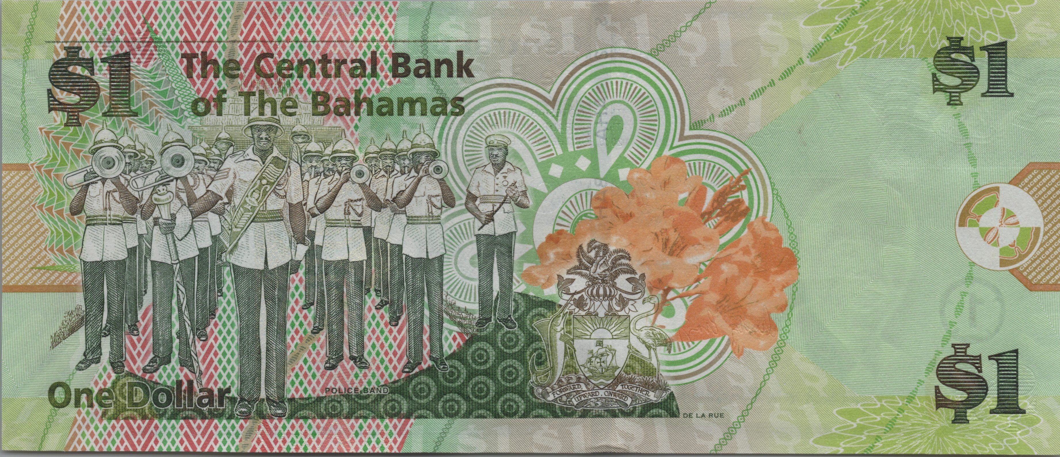 BAHAMAS 1 Dollar, P71Aa, UNCIRCULATED, 2015