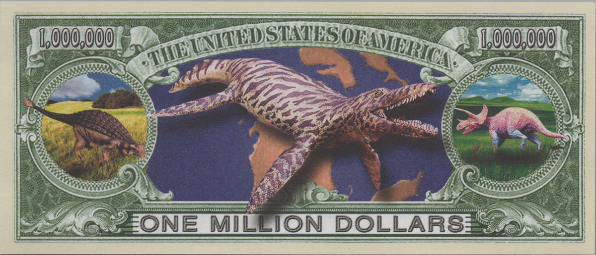 Terrible Lizards, Fantasy Million Note; features Dinosaurs
