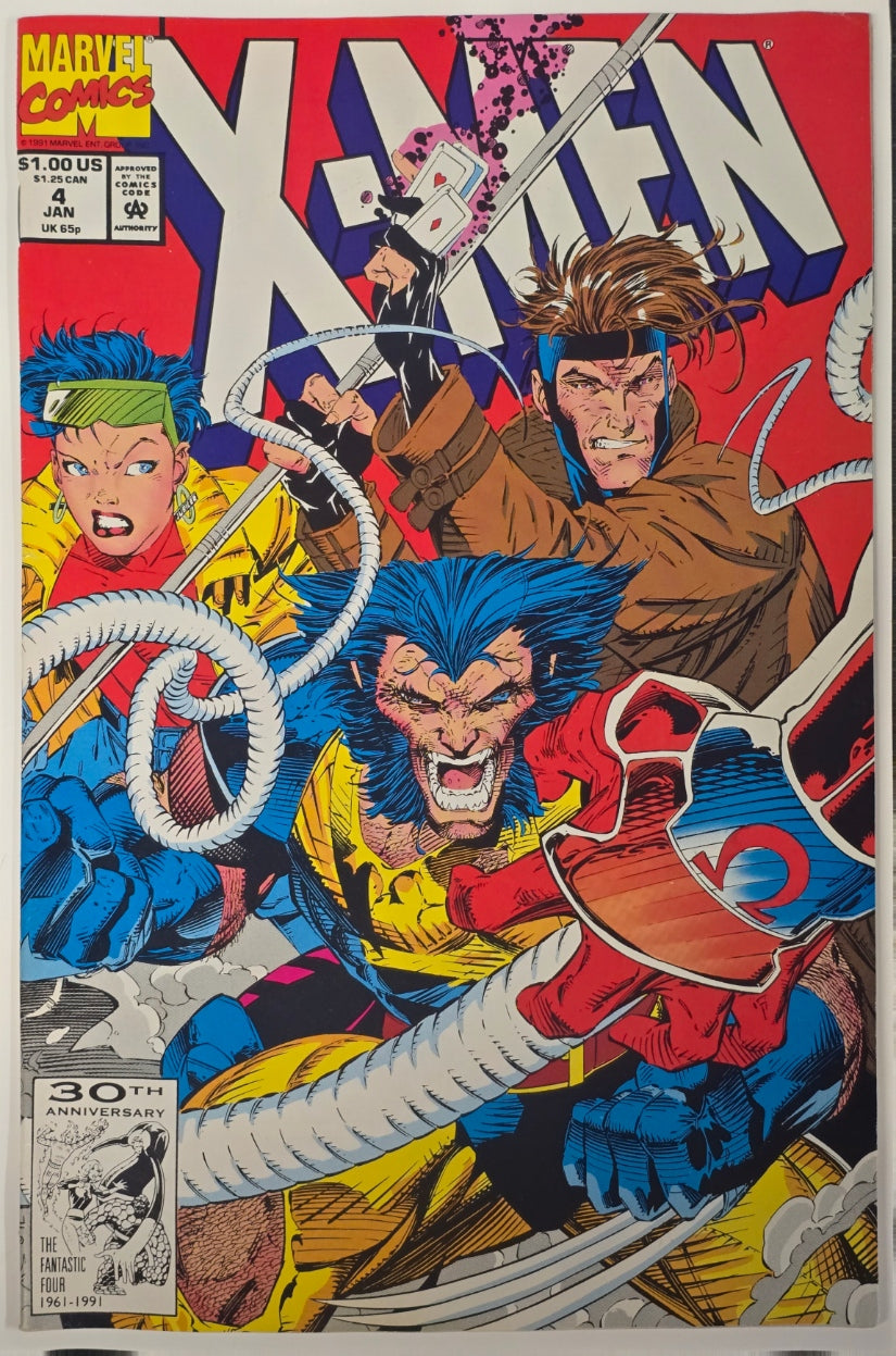 X-Men #4, Direct Edition, Marvel, 1992, NM - 1st Appearance of Omega Red