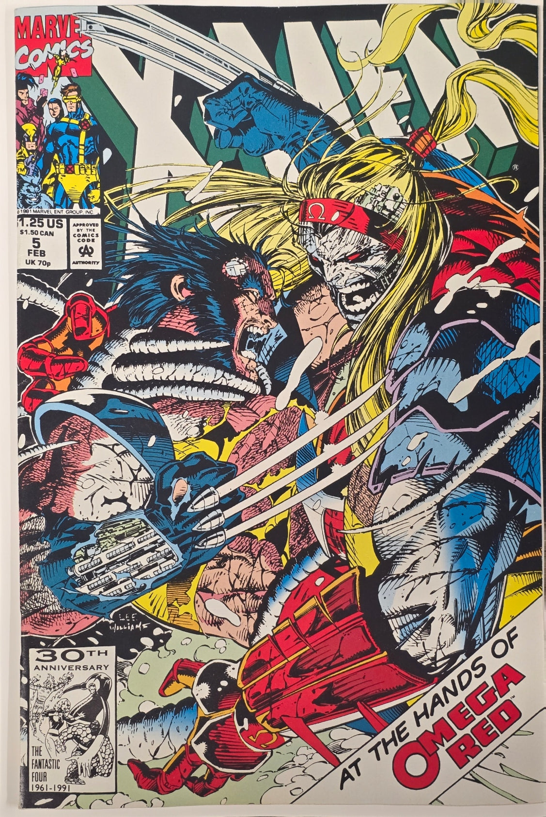 X-Men #5, Direct Edition, Marvel, 1992, NM - 2nd Appearance of Omega Red