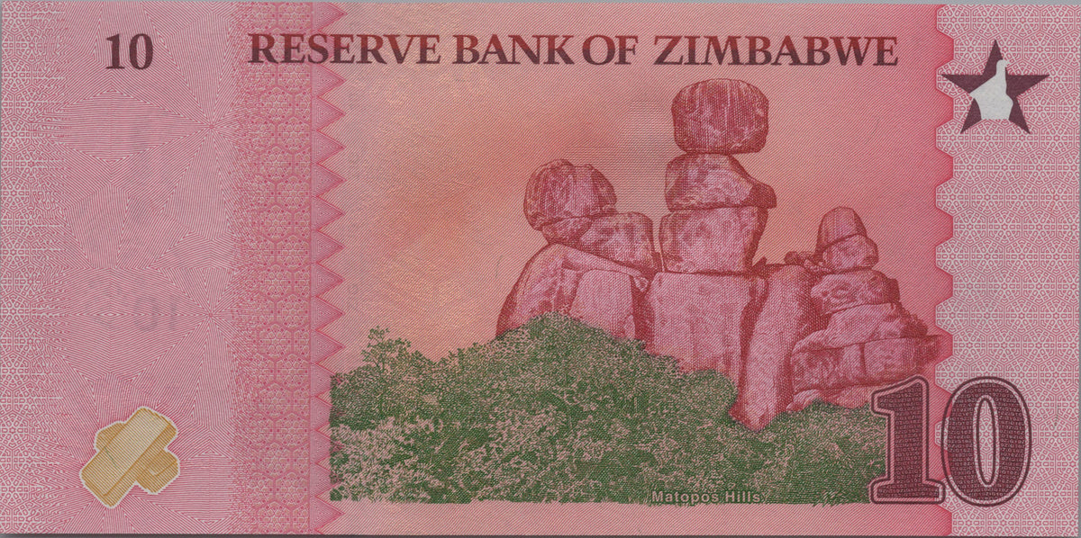 Zimbabwe 10 ZiG, B206a, 2026, UNCIRCULATED; features a Cape Buffalo