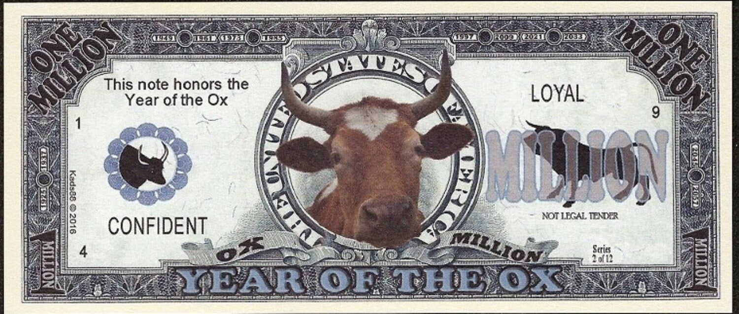 Chinese Zodiac: Chinese New Year of the OX Fantasy Note