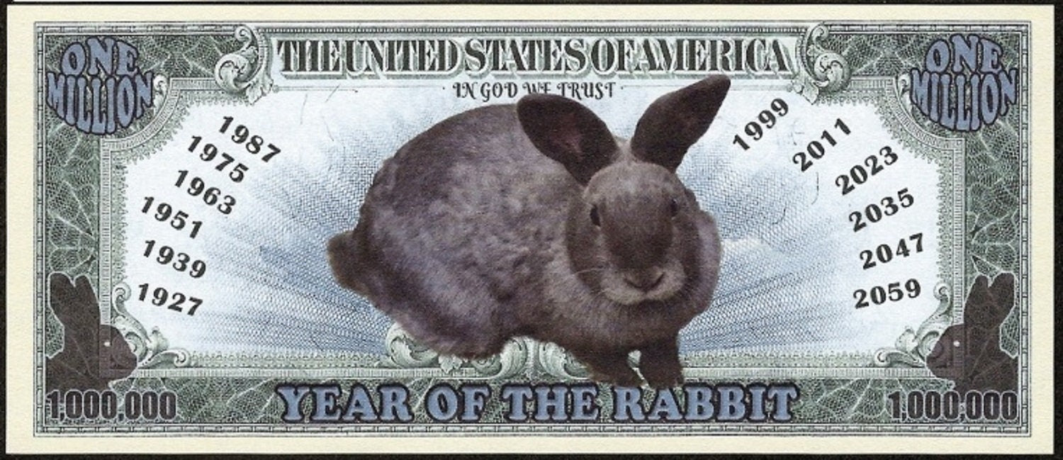 Chinese Zodiac: Chinese New Year of the RABBIT Fantasy Note