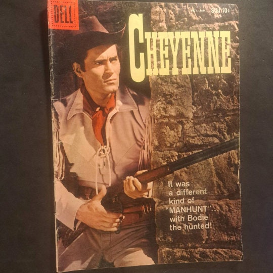 CHEYENNE #9: Manhunt from 1959; A Silver Age Dell Comic; (FN-VF 7.5); Clint Walker Photo Cover