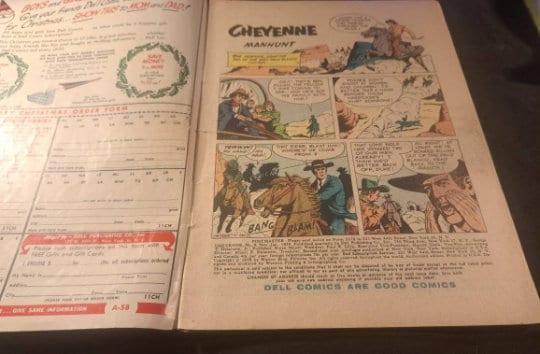 CHEYENNE #9: Manhunt from 1959; A Silver Age Dell Comic; (FN-VF 7.5); Clint Walker Photo Cover