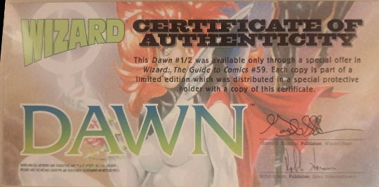 DAWN Wizard #1/2 1996 (NM 9.0+) Limited Edition with COA; Sirius Comics Exclusive Edition