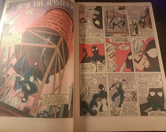 Peter Parker The SPECTACULAR SPiDERMAN #92 1984 (F-VF 8.0); Direct Edition; Black Costume