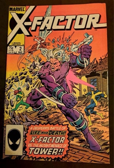 X-FACTOR Vol.1 #2 from 1986 (VF-NM ~ 8.5); White Pages; Marvel Comics 1st Tower