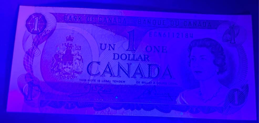 1973 Canada One Dollar; P85c; UNCIRCULATED ~ Queen Elizabeth II ~ Shipped in the best Protective Mylar Currency holder
