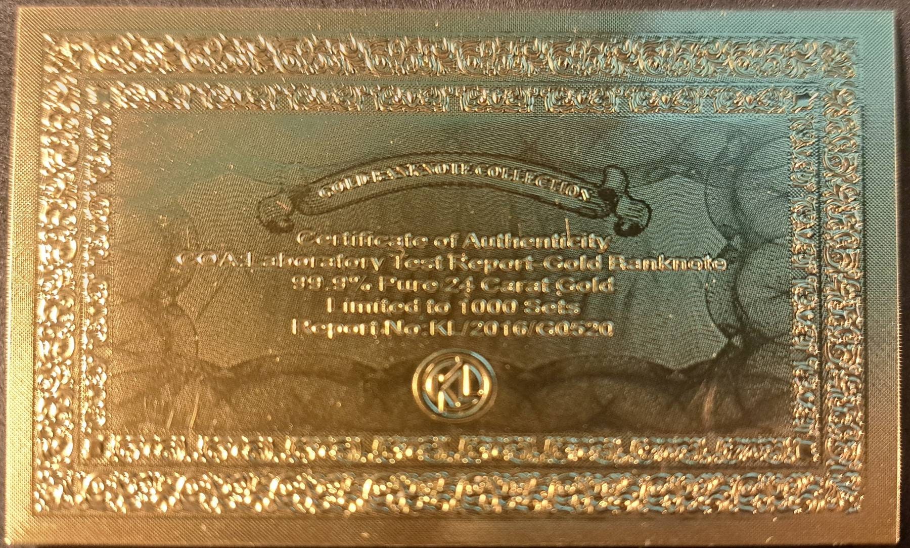 BITCOIN Cryptocurrency .9999 GOLD FOIL Note; Come with Holder and Certificate of Authenticity