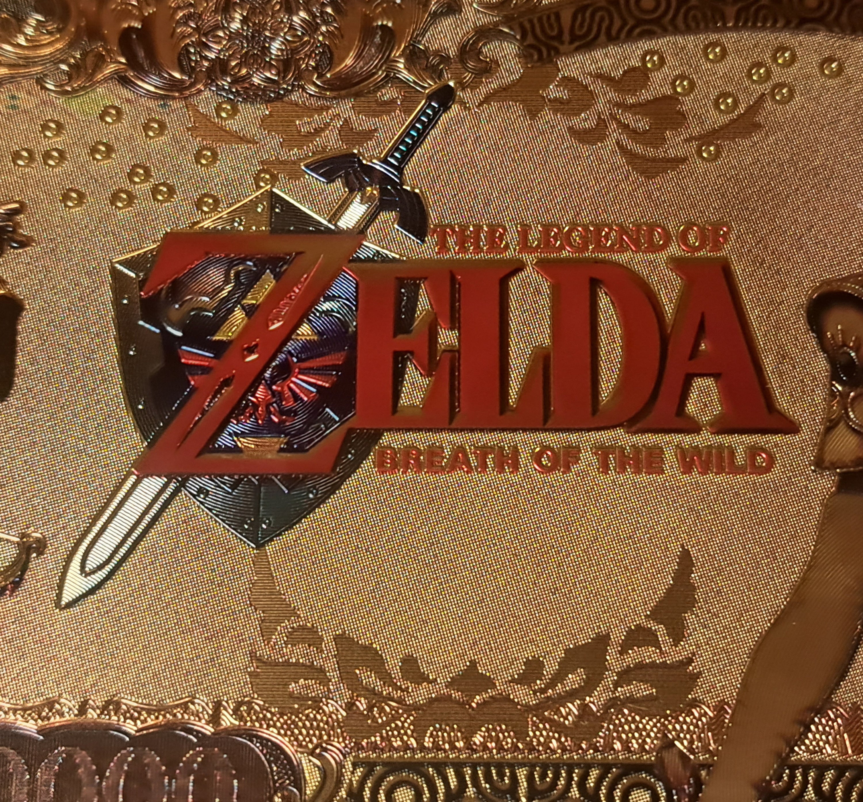 MIPHA from The Legend of Zelda: Breath of the Wild; .9999 GOLD FOiL 10000 Yen Note; Comes in a collector display holder