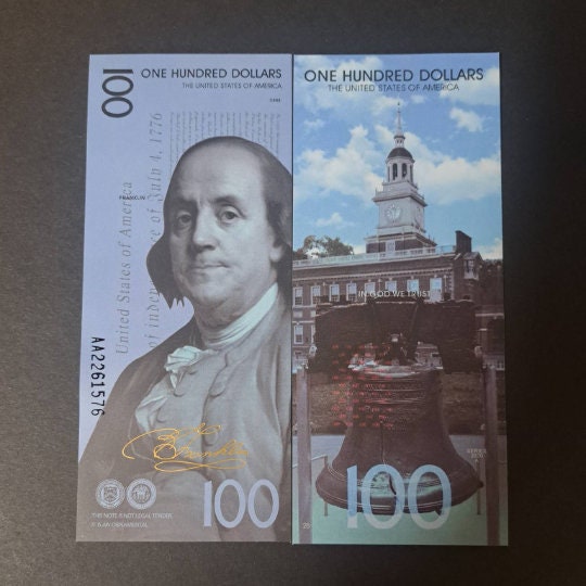 USA Ben Franklin Fantasy 100 Dollar Note from the Presidential Series; POLYMER; Beautiful collector piece and design