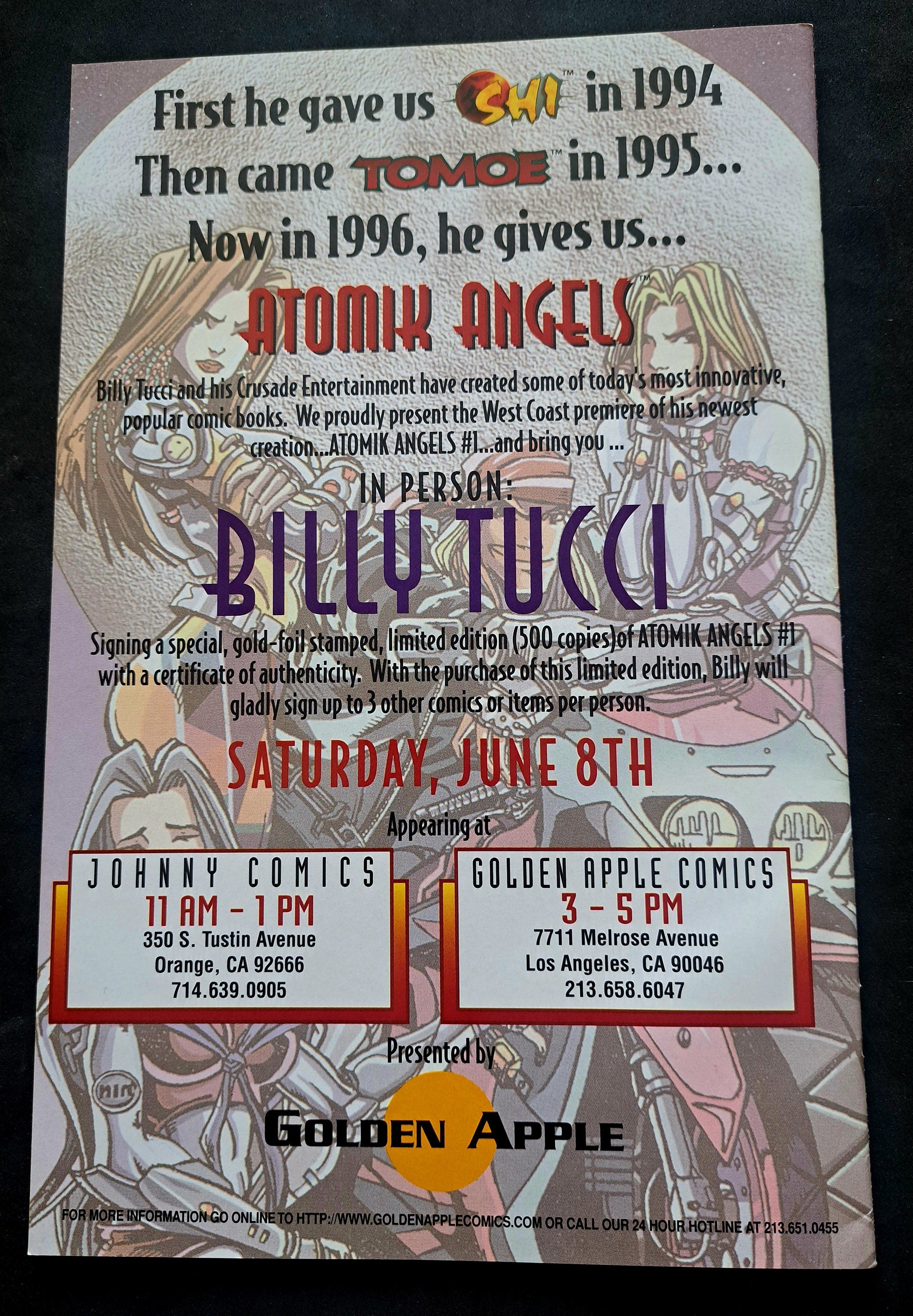 TOMOE #3; Crusade Comics 1996; High Grade (VF-NrMt 9.2)